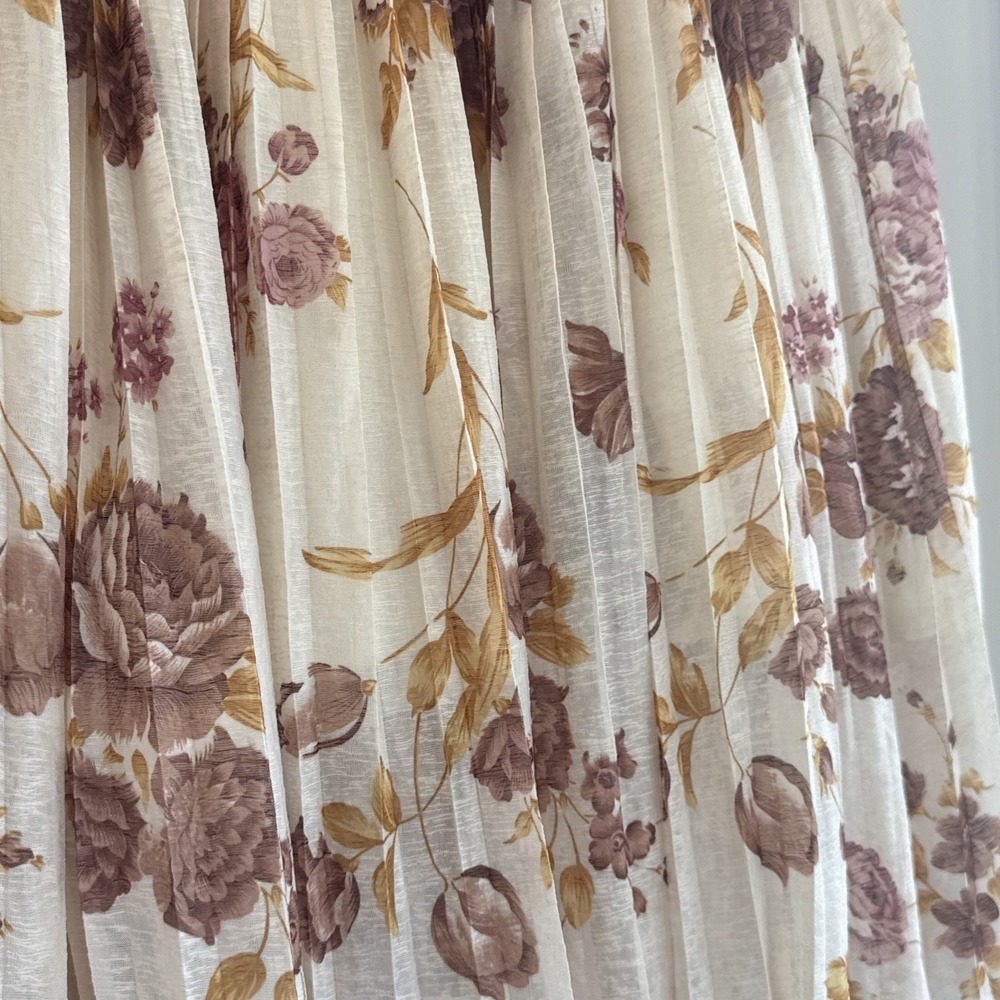 No Label Handmade Vintage Floral Skirt Fits M/L - Picture 2 of 2